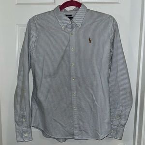 Ralph Lauren Women’s Slim Fit Stripe button down 100% Cotton